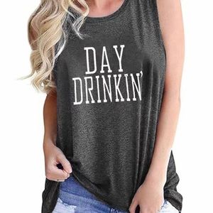 Day Drinkin’ Sleeveless Tank Top Small S NEW NWT